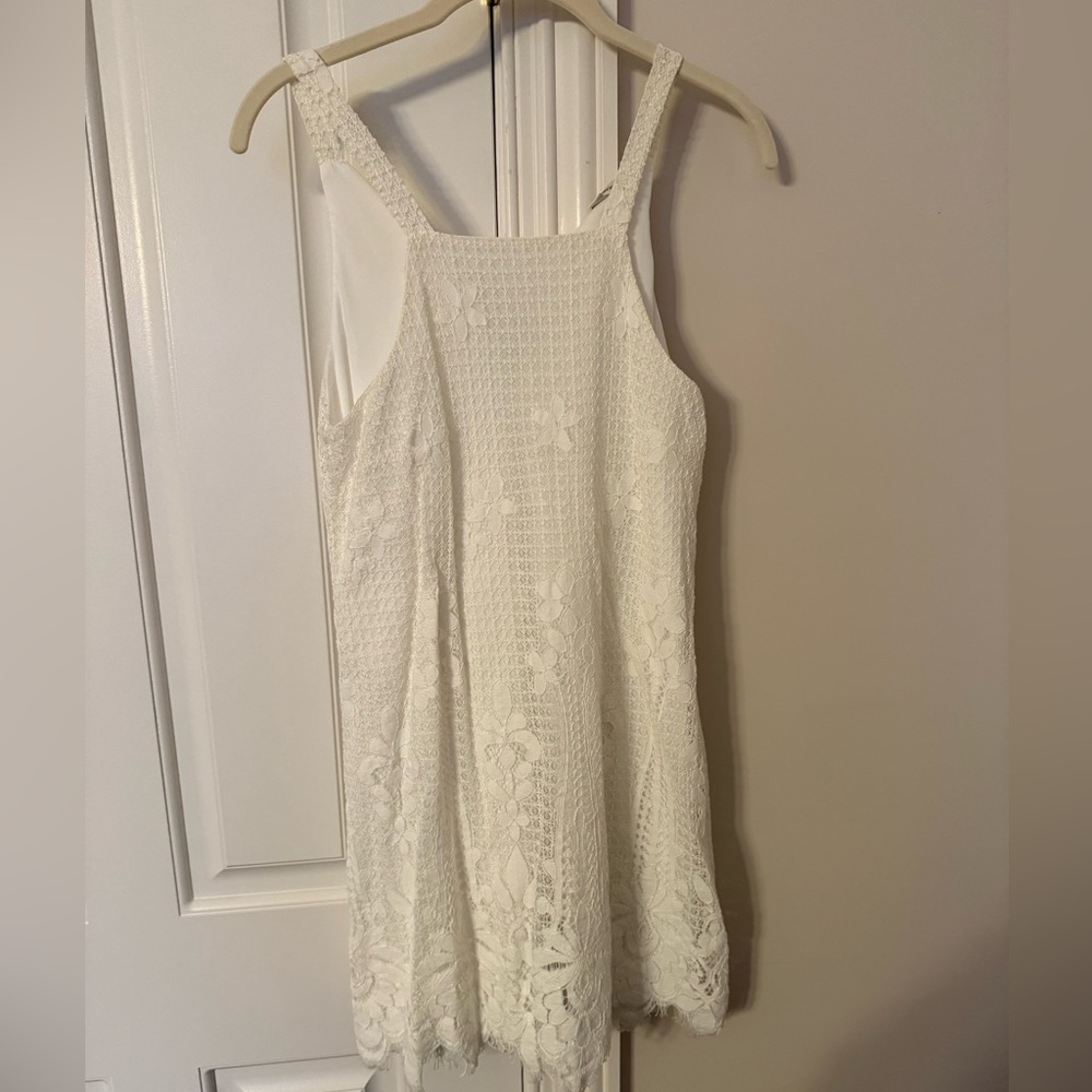 Francesca's Collections White Lace Mini Dress